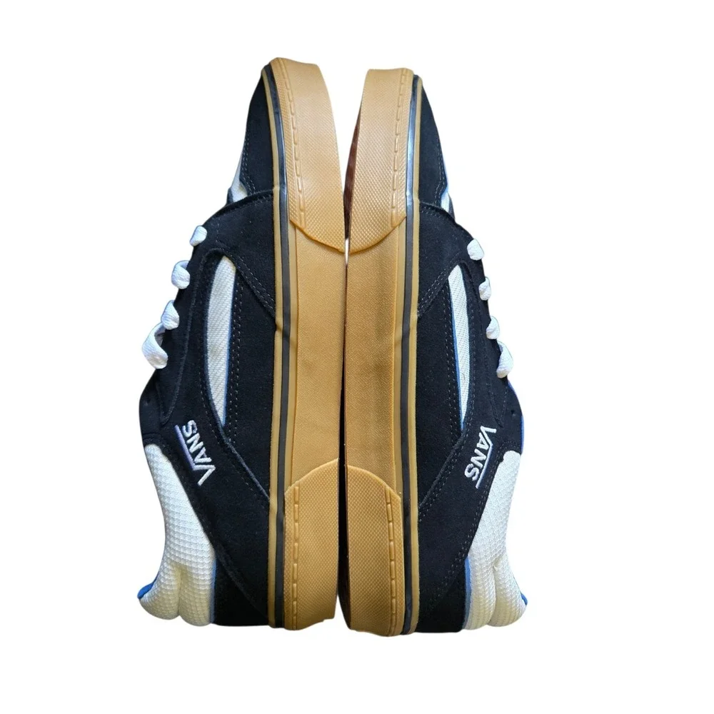 Vans Mens Colson Retro Throwback Suede Sneaker Size 10 Navy Blue-White Low Top